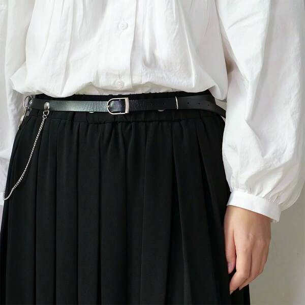 1pc Punk/Goth Style Waist Belt, Versatile Accessory For Dresses, Skirts, Casual Wear