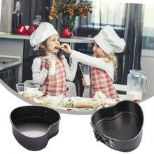 4-Inch Heart-Shaped Cake Mold, High-Quality Non-Stick Aluminum Mold With Removable Bottom, Ideal For Oven Baking And DIY Heart-Shaped Cakes, Essential Baking Accessory For Weddings, Couples, Valentine's Day And More. This Heart-Shaped Cake Mold Is Suitable For Baking And Pastry Making, An Ideal Choice For Bakeries. It Is Also A Cake Baking Accessory, An Ideal Choice For Baking Tools And Equipment, With A Cute Design.
