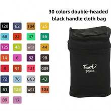 Touch Dual Tip Oil-Based Markers Set 12/80 Colors High Pigment Waterproof Back To School Student Art Supplies With Portable Bag