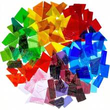 2.2lb Colorful Transparent Stained Glass Scraps, Irregular Stained Glass Sheets Making Projects, Tiles Pieces Crafts And Home Decor - Transparent Variety - View 2