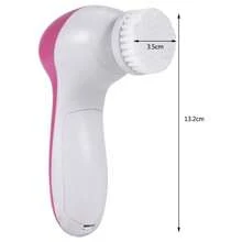 Cepillo de limpieza facial eléctrico 5 en 1, masajeador facial de belleza, limpiador facial, herramienta de masaje adecuada para diferentes tipos de piel - Rosa - Ver 11