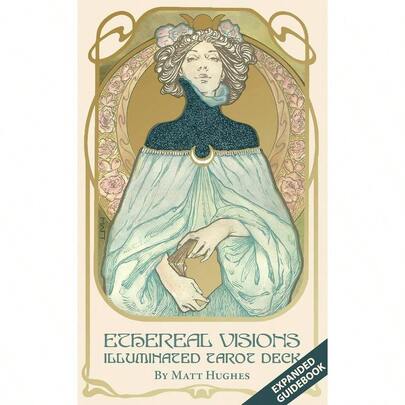 Ethereal: Elegant 80 - Card Art Nouveau Tarot Deck With Gold Foil, Full - Color 140 - Page Guidebook, Hand - Drawn Illustrations U2013 Beginners Collectors