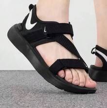 Nike 男士新款透气钩环运动凉鞋 - 黑色 - 查看 12