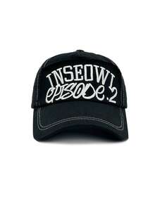 1 pieza Gorra de béisbol unisex con bordado de letra grande y desgastada, ala ancha, versátil, adecuada para primavera, otoño e invierno - A - Ver 6