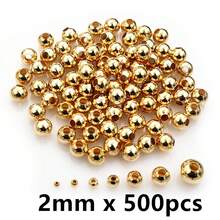 50-500pcs/Bag 2-8mm Gold Silver Color Round Spacer Beads Ball End Seed Metal Beads For DIY Jewelry Making Findings Accessories