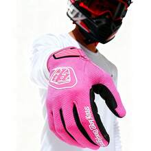 2025新款 Forest Racing 山地自行车黑/红手套，成人四季骑行摩托车赛车手套，全指透气骑行手套 - TLD 手套 - 查看 2