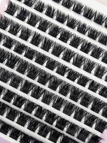 120 Clusters DIY Personal Eyelashes, Volume D Soft And Natural Artificial Eyelashes, Personal 8-14mm DIY Eyelash Extension, Making Eyelashes Thicker And Curled,Birthday, Party, Valentine's Day Gifts - Black - View 7