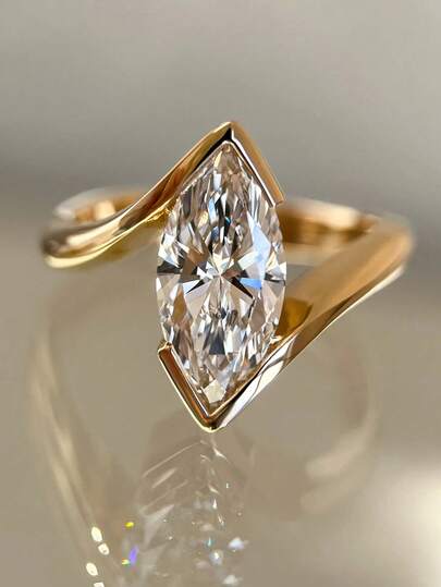 1 pieza Anillo con forma de ojo de circonita única de plata de ley 925, joyería elegante, regalo ideal para mujeres en vacaciones, citas, Navidad