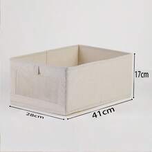 1 pezzo Scatola portaoggetti pieghevole in tessuto, organizer in lino con finestra trasparente per biancheria intima, per armadio, soggiorno, giocattoli e oggetti vari