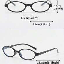Fashion Oval Frame Transparent Lens Women's Glasses, Transparent Design, Party Accessories,  Computer Goggles, Casual Dress Decoration - Small Size - 棕色 - 查看 5