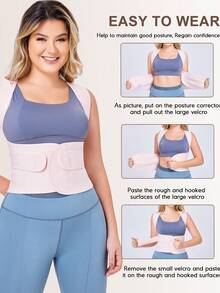 Top con corpiño moldeador y cintura ajustable para mujer - Rosa Pálido - Ver 5