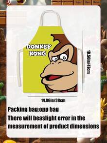 Super Mario 超级游戏周边围裙，可爱有趣的无袖腰身设计，防污面料，时尚、有型、可爱且耐脏