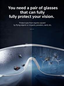 1pc Kitchen Onion-Cutting Goggles, Protective Goggles To Prevent Liquid Splashes From Injuring Your Eyes, Made Of High-Transparency PC Material, Multi-Functional Windproof Goggles, Cycling Glasses, Suitable For Wearing While Cooking In The Kitchen, And Also Suitable For Outdoor Sports.