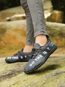 男士休闲系带训练鞋 - 轻便运动鞋，适合徒步、沙滩、健身房等场合，外观时尚，户外休闲鞋 - 黑色 - 查看 8