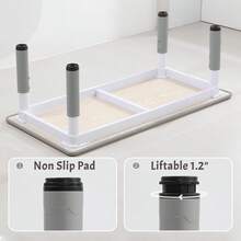 Conjunto de mesa y 6 sillas infantiles, mesa de manualidades y arte ajustable en altura con superficie decorada con grafitis, patas antideslizantes, ideal para niños de 2 a 10 años, mesa multiusos para aulas, guarderías y uso doméstico. - Gris - Ver 4