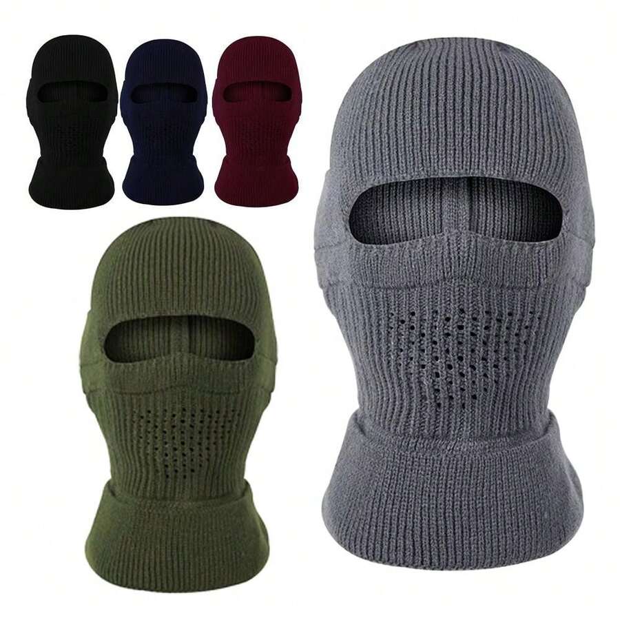 Fashion Thickened Winter Keep Warm Balaclava Hat Windproof Cold Proof Hat Neck Mask Hat Outdoor Riding Warm Hat Cycling Cap