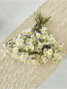 6pcs Realistic Daisy, Elegant Chamomile & Sunflower, Artificial Daisy Outdoor Plants, Suitable For Vase Centerpiece, Tabletop Decor, DIY Home Party, Spring Wildflower Wedding Daisy Party Decor (White) Chamomile, Photography Accessory Floral Bouquet, Scene Decor, Wedding Decor - Multicolor - View 7