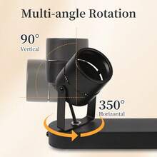 CANMEIJIA GU10 Einbauleuchte, weiße ovale Pendelleuchte, Beleuchtung für Zuhause, Deckenleuchte, 350° schwenkbarer LED-Strahler, geeignet für Wohnzimmer, Esszimmer, Schlafzimmer, Küche, Flur, Café, Ausstellungshalle, Leseraum, Bar, Hotel, Bekleidungsgeschäft, Ausstellungshalle, in verschiedenen Größen und Formen erhältlich - Schwarz - Übersicht 7