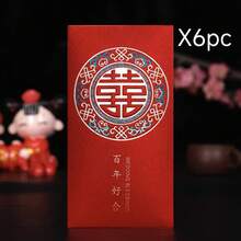 6pcs/Set Creative New Year Red Envelopes, Glitter Foil Blessing Envelopes, Lucky Money Packets - Multicolor - View 16