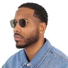 Ray-Ban Round Metal Polarized Green Unisex Sunglasses RB3447 112/58 50 |  | Men Sunglasses - đa - Xem 2
