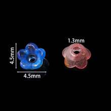 300 حبة من الخرز الأكريليك بقياس 4.5*4.5 ملم على شكل زهرة الجرس، خرز فاصل لصنع المجوهرات، مستلزمات لصنع القلائد والأساور