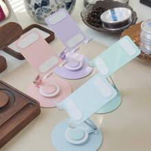 1pc Upgraded All-Metal Desktop Phone & Tablet Stand | Dopamine Color | 360° Rotating & Foldable Portable | Internet Sensation | Foldable Phone Holder | Adjustable Desktop Tablet Stand - Multicolor - View 10