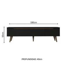 Mueble Mesa Para Tv Rack Madesa Reims Hasta 80'' Color Negro - Negro - Ver 4