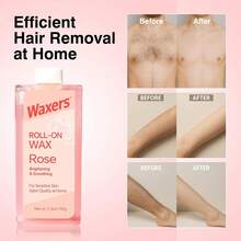 Waxers Roll On Wax Refill For Hair Removal Honey At Home Sugar Roller Waxing Cartridges For Sensitive Skin Depilatory Soft Wax For Legs Arms &Amp; Body 5.3oz 150g 4 Pack - Rose4 - View 5
