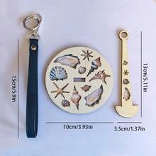 1个木制腕式毛线收纳器，便携式腕式毛线整理器，手工编织工具配件，创意毛线球收纳器，装饰性编织工具，工艺用品