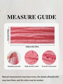 1件仿珍珠装饰薄纱面料，摄影背景，可用作桌旗、珍珠背景桌布，白色珍珠薄纱桌布，适用于婚礼、婚礼拱门装饰、婚宴、新娘送礼会、派对装饰 - 紅色 - 查看 10