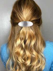 1PC Oval Hair Barrette Vintage Metal Large Hair Clip, Gold/Silver French Fashion Wedding Prom Formal Hair Accessories For Women Girls Long Thick Hair, Claw Clips, Hair Slide, Hair Barrettes - Multicolor - View 4