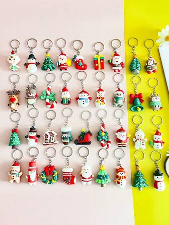 2/8/16 Random Creative Santa Claus Christmas Tree Keychains, Snowman 3D Pendant Gifts (Random Colors And Styles), Christmas Gifts, Bulk Christmas Gifts, Holiday Accessories, Seasonal Gifts, Cute Holiday Ornaments, Holiday Decorations, High Quality, Flexible Pendants, Holiday Keychains, Snowman Keyrings, Holiday Lovers, Christmas Decorators