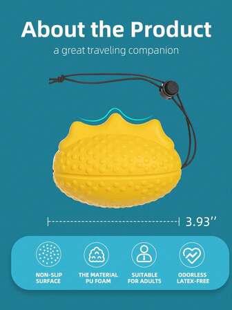 1개 조절 가능한 손목 스트랩이 있는 핸드 메시지 볼, TPR 그립 볼, 고탄성 손 힘 훈련 모델, 성인 및 노인을 위한 계란 모양 그립 볼