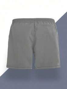 Quần short nam mùa hè in họa tiết, cạp chun, túi xéo, chất liệu Hawaii, nhanh khô, hai lớp lót lưới, họa tiết cây dừa 3D tương phản màu sắc nghệ thuật, quần bơi thời trang thường ngày đi biển. - Xám - Xem 4