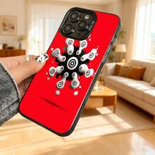 Cubierta de telefono con diseño de espiral en rojo y blanco para uso diario en casa y viajes Aplicable a teléfonos Apple y Galaxy - Blanco - Ver 6
