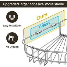 Corner Shower Shelf, 3 Pieces – SUS304 Stainless Steel, Rustproof, Self-Adhesive, No Drilling Required, Practical Shower Shelf & Shower Baskets For Bathrooms - Bạc - Xem 6