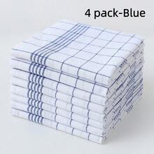 1/2/4/8/12 Stück Geschirrtücher, 4 Farben Küchentücher. Gittermuster Küchentücher. Gestreifte und karierte Küchentücher. Blau kariert, rot kariert, schwarz kariert, für Küche und Esszimmer, Küchenzubehör