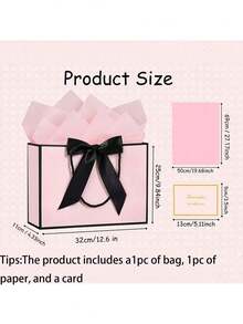 Bộ 5 túi quà giấy cao cấp kèm ruy băng, túi quà tặng lớn có thể tái sử dụng, thích hợp cho đám cưới, tiệc cô dâu, phù dâu, Ngày của Mẹ, tiệc mừng em bé, tân gia, lễ tốt nghiệp, năm mới, sinh nhật, tiệc Valentine. - Nhiều màu - Xem 7