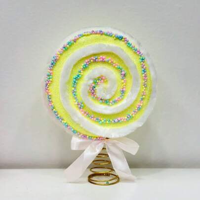 Christmas Lollipop Tree Topper With Spring Holiday Candy Tree Hat Ornament For Home Party Decor