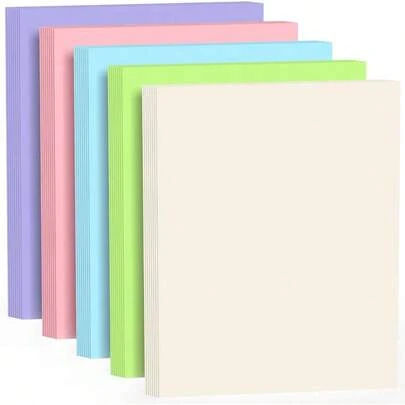 40 Sheets Colored Cardstock Colorful Card Stock Paper Color Cardstock Paper 8.5 X 11 Thick Card Stock Printer Papers For Inkjet Printing Office School Home DIY Crafts Decors Christmas Card Making