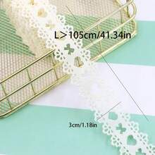 心形镂空丝带，纹理丝带，适用于DIY头饰、发饰、蝴蝶结、礼品包装丝带 - 彩色 - 查看 4