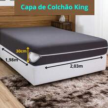 Mattress Cover With Zipper, Mesh Fabric - Grey - View 2