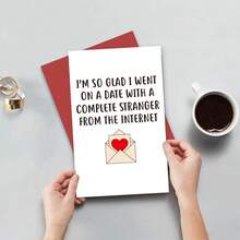 1 Pc Funny Romantic Greeting Card With Unique Birthday Design For Husband Wife Boyfriend Girlfriend Valentine Day Anniversary Personalised Family Friends Couples Colleagues Perfect For Birthday Christmas Thanksgiving Wedding Parties Any Occasions Use As Christmas Card Birthday Card Invitation Card Thank You Card Gift Card With Matching Envelope - 彩色 - 查看 2