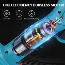 (2 Batteries)Electric Pruning Shears 30mm Secateur Cordless Brushless For Makita 18V Battery Cutting Branches - Baby Blue - View 4