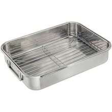 ExcelSteel 591 Roasting Pan, Stainless(12.5") - Multicolor - Ver 1