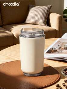 choxila 1 buah Mug Kopi Berinsulasi Stainless Steel 350ml, Dapat Digunakan untuk Minuman Panas dan Dingin, Mug untuk Pasangan, Cocok untuk Rumah, Kedai Kopi, Mobil, Portabel, Cocok untuk Penggunaan di Kelas/Luar Ruangan, Perlengkapan Penting Musim Dingin - Cangkir - View 4