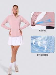 CAMEL CROWN Women's UPF 50+ Lightweight Long Sleeve Sun Protection Shirt - Snow Soft Powder - View 4