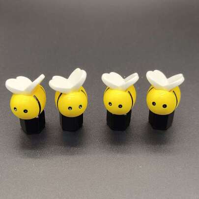 4/2pcs Bee Tire Valve Cap - Suitable For Cars, Motorcycles, Bicycles, Bee And Bright Aluminum Alloy Design, Perfect Gift