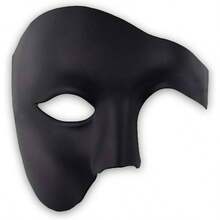 Mscaras de veneciana Antifaz Elegante para hombres, mscara fantasma de opera mascarada para Adultos, antifaz carnaval caballero, Accesorios Cosplay disfraz para Hombre y Mujer - Negro - Ver 3