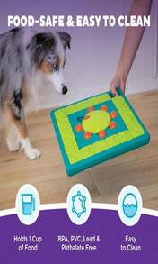 Outward Hound By Nina Ottosson Multipuzzle Level 4 Expert Dog Treat Puzzle For Enrichment, Blue - 米色 - 查看 5